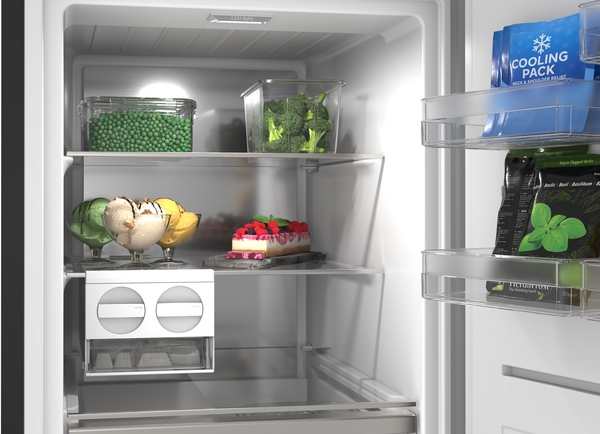 Siemens GS36NAXCG, congelador de libre instalación, 186.2 x 59.5 cm, acero negro antihuellas