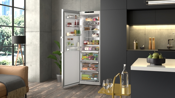 Siemens KS36NVICG, Frigorífico de libre instalación, 186.2 x 59.5 cm, Inoxidable, iQ300