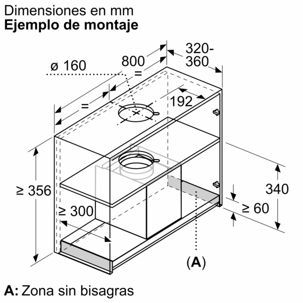 Siemens LJ88BET60, Campana decorativa integrable, 80 cm, Cristal negro, Negro mate, iQ700