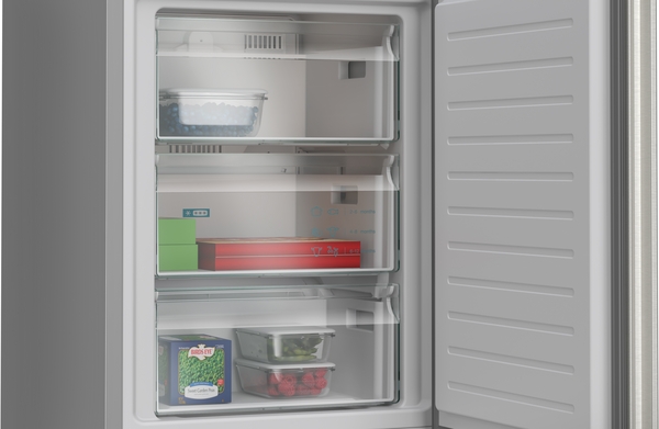 Siemens KG36NVICG, frigorífico combinado de libre instalación, 186 x 60 cm, acero inoxidable, iQ300