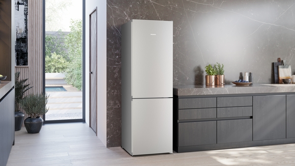 Siemens KG36NVICG, frigorífico combinado de libre instalación, 186 x 60 cm, acero inoxidable, iQ300