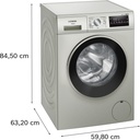 Siemens WM14N20XEP, lavadora de carga frontal, 9 kg, máx. 1400 rpm, acero mate antihuellas, iQ300