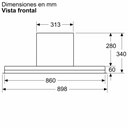Siemens LJ98BET60, campana decorativa integrada, 90cm , iQ700