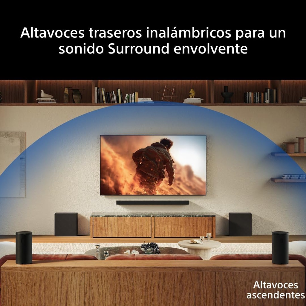 Sony BRAVIA Theatre Rear 9, Altavoces inalámbricos para barra de sonido, 360 Spatial Sound Mapping, 180w