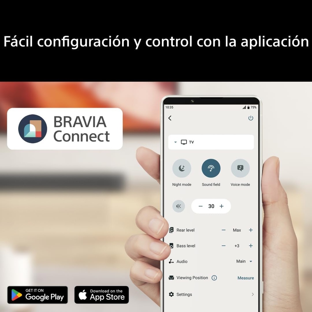 Sony BRAVIA Theatre Rear 9, Altavoces inalámbricos para barra de sonido, 360 Spatial Sound Mapping, 180w