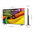 LG 75NU850B6LA, TV LED, UHD 4K, Procesador Inteligente α7 AI Processor 4K Gen9, Tecnologia NANO, Smart TV Web OS