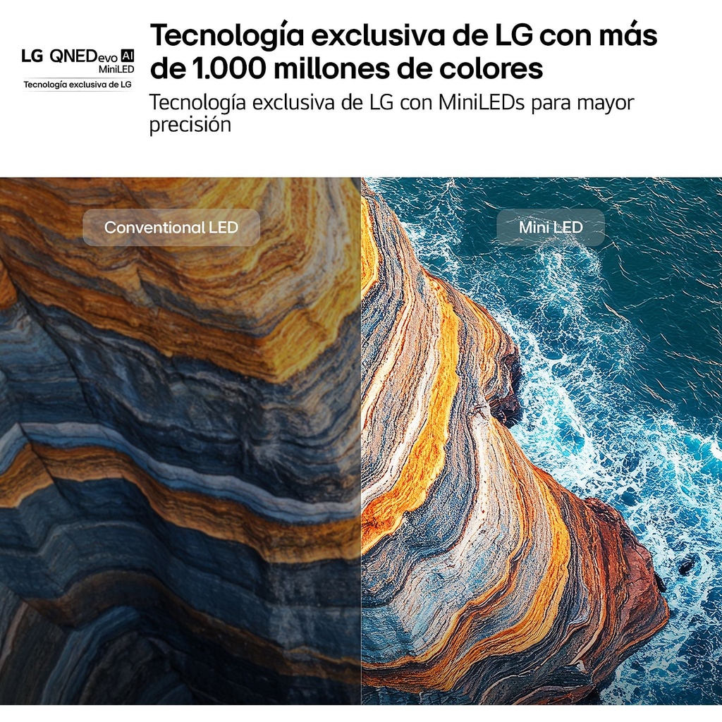 LG 55QNED81B6A, TV QNED Mini LED, UHD 4K, Procesador Inteligente α7 AI Processor 4K Gen9, Tecnologia Nano, Smart TV Web OS, Tecnologia EVO