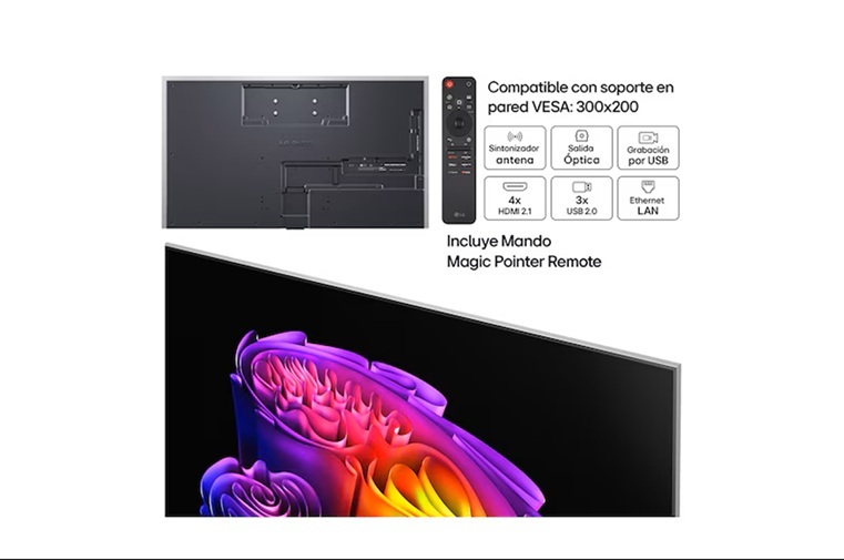 LG OLED55G64LW, TV OLED 55", 4K, 120Hz, procesador 4K IA α11 Gen3, Smart TV