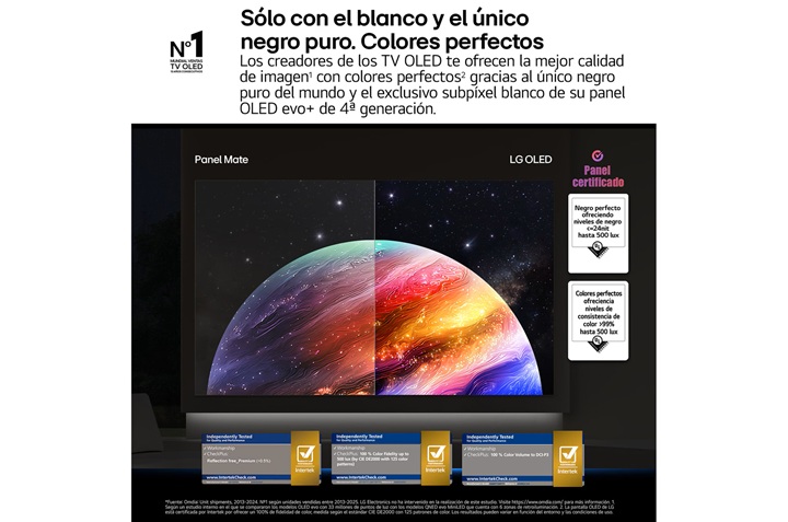 LG OLED65G64LW, TV OLED 65", 4K, 120Hz, procesador 4K IA α11 Gen3, Smart TV