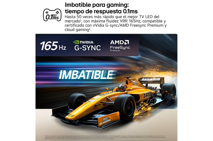LG OLED65G64LW, TV OLED 65", 4K, 120Hz, procesador 4K IA α11 Gen3, Smart TV