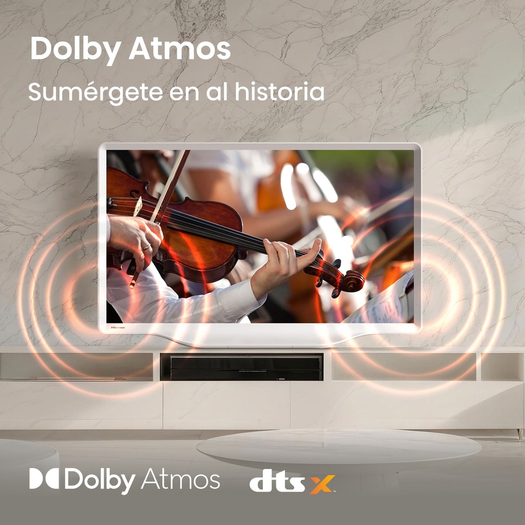 HISENSE Deco TV 32S5Q, QLED Quantum Dot colour 32″ Pulgadas, Peana central con estilo