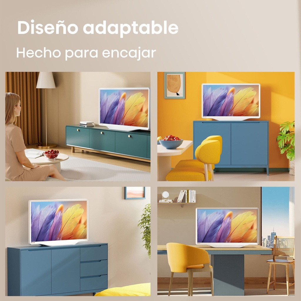 HISENSE Deco TV 43S5Q, QLED Quantum Dot colour 32″ Pulgadas, Peana central con estilo