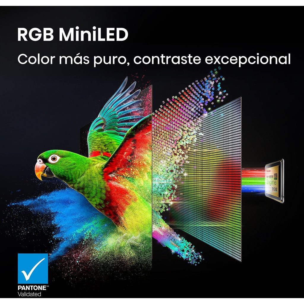 Hisense RGB Mini LED TV 75UR9S, UHD 4K, Quad Core / MT9655, Hi-View AI Engine RGB