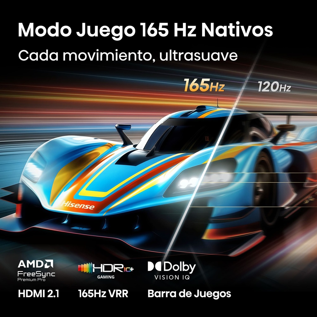 HISENSE PRO MiniLED TV 55U7S PRO, Hi-QLED MiniLED Pro, Quad Core/MT9655, Hi-View AI Engine Pro, 165 Hz Nativos