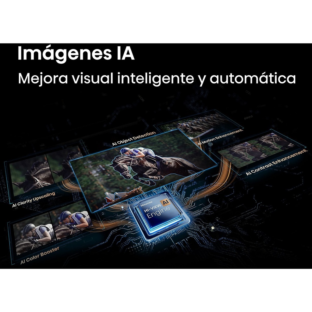 Hisense QLED 4K TV 55E7S PRO, Quad Core/MT9618, 144Hz Nativos, Smooth Motion IA, HDR10+Gaming