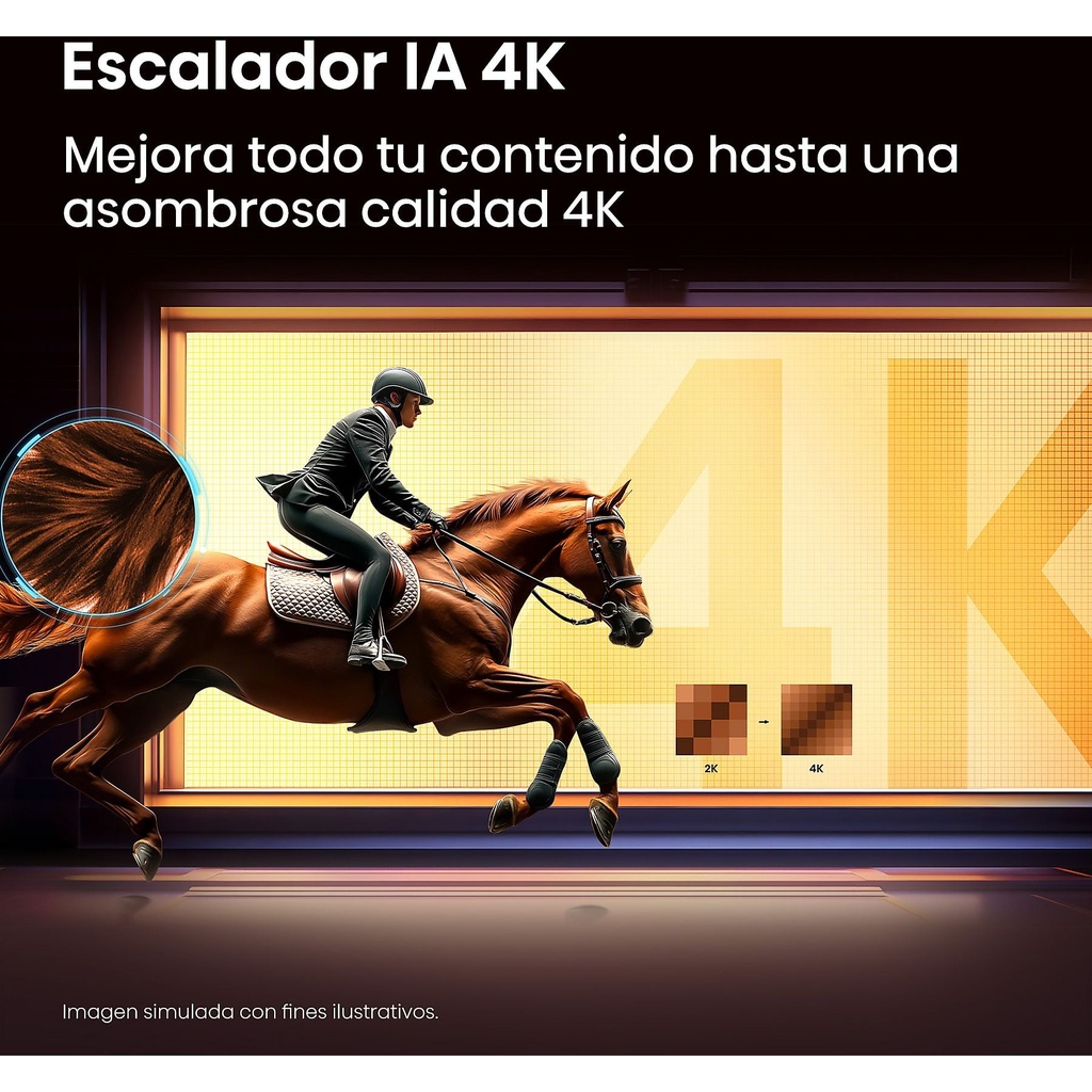 Hisense QLED TV 55A6S, Escalador 4K IA, Control por voz, Smooth Motion IA