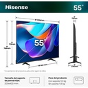 Hisense QLED TV 55A6S, Escalador 4K IA, Control por voz, Smooth Motion IA