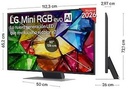 LG 50MRGB87B6B, TV RGB MINI LED, procesador a8 AI 4K Gen3, SMART TV Web OS, Tecnología Mini RGB