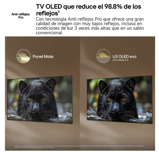 LG OLED77G64LW, TV OLED 65", 4K, 120Hz, procesador 4K IA α11 Gen3, Smart TV