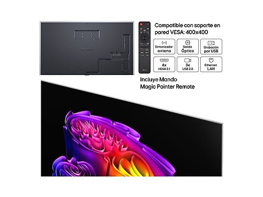 LG OLED83G64LW, TV OLED 83", 4K, 120Hz, procesador 4K IA α11 Gen3, Smart TV