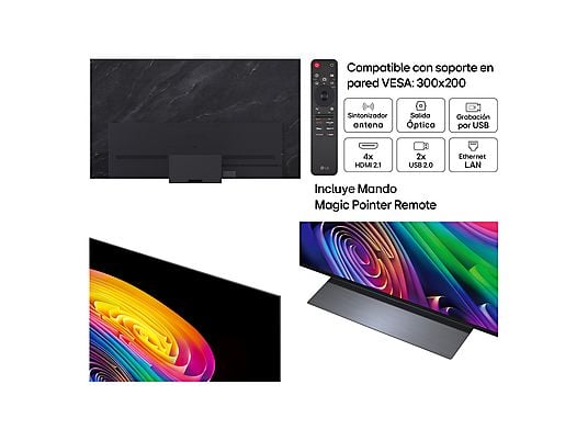 LG OLED83C64LA, TV OLED 83", 4K, procesador 4K AI α11 Gen3, Smart TV Web OS