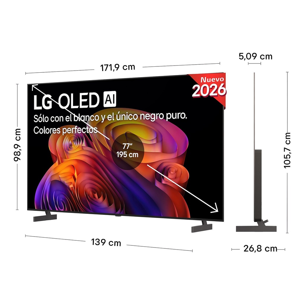 LG OLED77B6ELC, TV OLED 77", 4K, procesador 4K AI α8 Gen3
