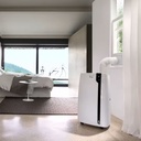 DeLonghi Pinguino PACEX100SILENT, aire acondicionado portátil, panel de control LED, solo ventilador y de deshumidificación, 32l en 24h, Clase A++