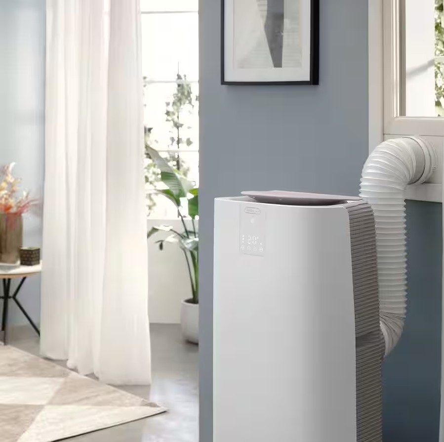 DeLonghi Pinguino GentleJet, aire acondicionado portátil, aparato 3 en 1: ventilador, aire acondicionado y deshumidificador, hasta 110 m³, Clase A+