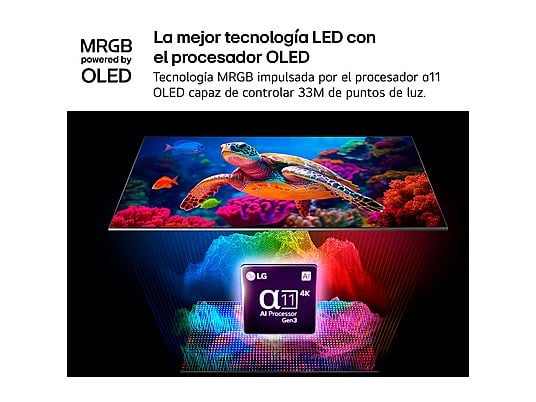 LG 100MRGB96B6, TV RGB MINI LED, procesador a8 AI 4K Gen3, SMART TV Web OS
