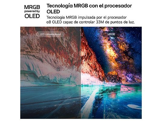 LG 55MRGB87B6B, TV RGB MINI LED, procesador a8 AI 4K Gen3, SMART TV Web OS