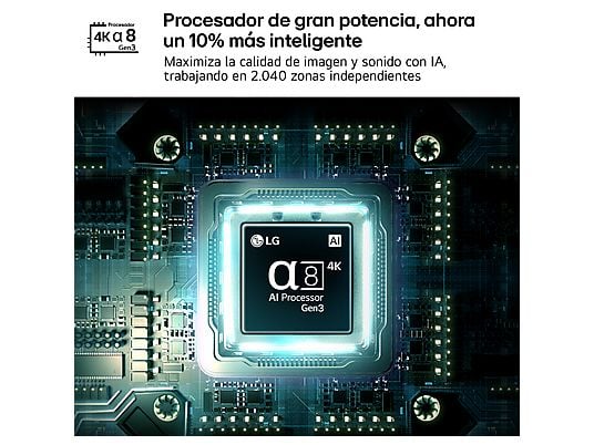 LG 55MRGB87B6B, TV RGB MINI LED, procesador a8 AI 4K Gen3, SMART TV Web OS