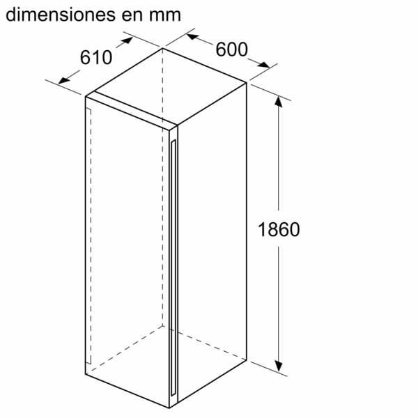 Vinoteca con puerta de cristal , 186 x 60 cm BOSCH KWK36ABGA