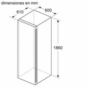 Vinoteca con puerta de cristal , 186 x 60 cm BOSCH KWK36ABGA