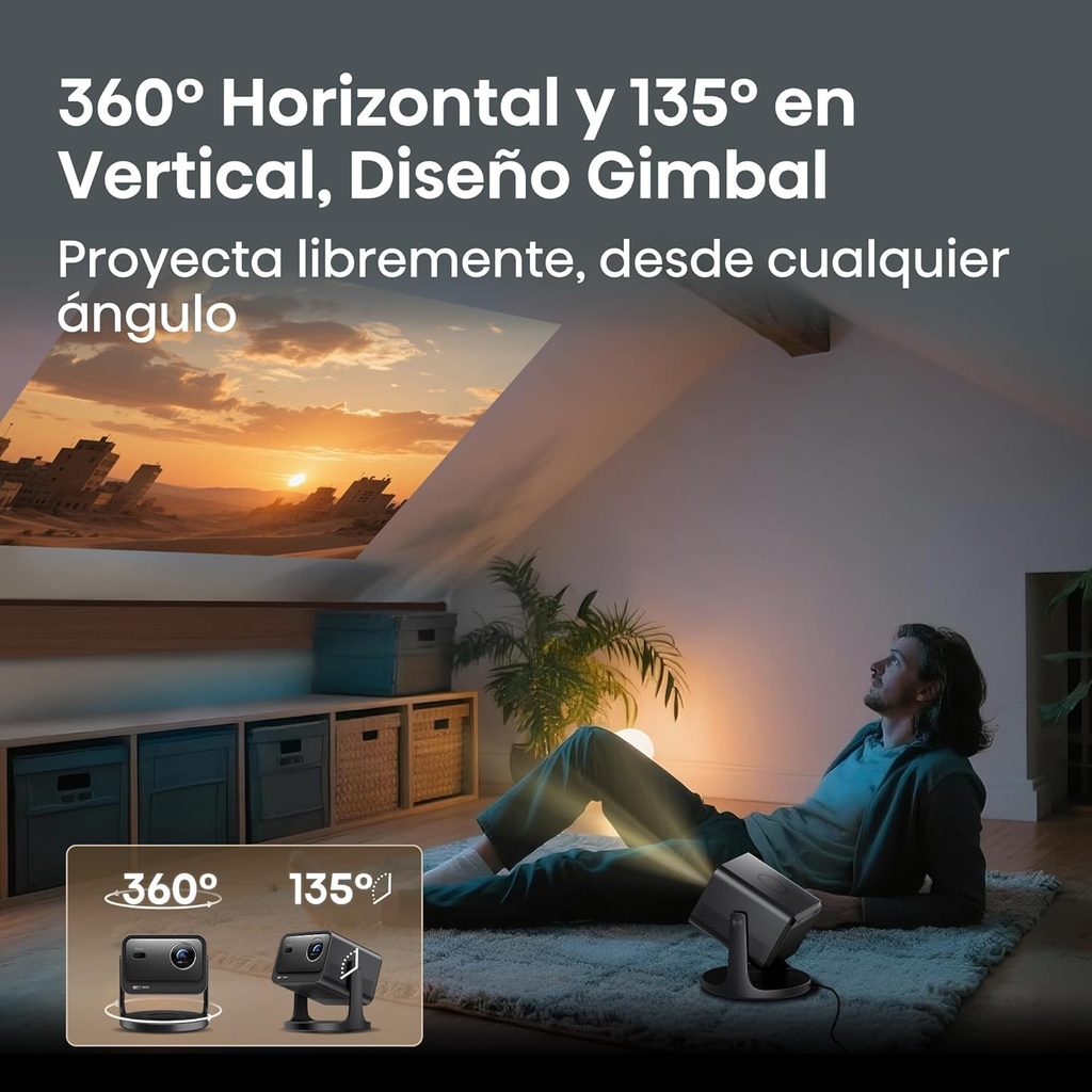 Mini Proyector Hisense Smart Tricroma Hisense UHD 4K, 65 a 300 pulgadas, 2500 Lumenes, Dolby Atmos, Dolby Vision, IMAX enhanced, HDR