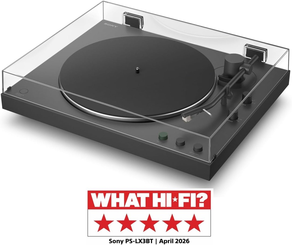 Sony PS-LX3BT, tocadiscos Bluetooth, audio de alta resolución inalámbrico, reproducción automática