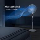 Rowenta VU5450F0, ventilador de pie, Turbo Silence, 8 velocidades, mando a distancia, 35 dB, 55 W