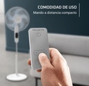 Rowenta VU5450F0, ventilador de pie, Turbo Silence, 8 velocidades, mando a distancia, 35 dB, 55 W