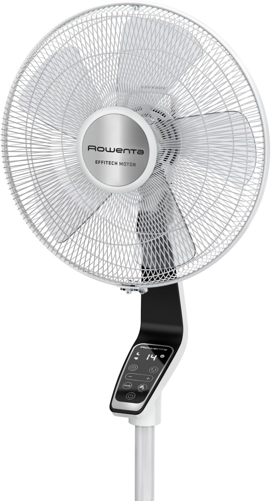 Rowenta VU5690F0, ventilador de pie, Turbo Silence Extreme, 14 velocidades, mando a distancia, oscilación automática, 32 dB