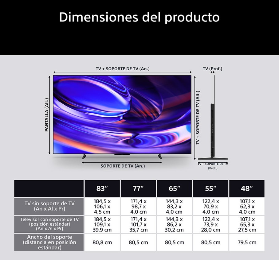 Sony K77A65, BRAVIA 6, 77", 4K OLED, Google TV