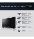 TELEVISOR SONY 43" LED 4K 50HZ KD43X75WL GOOGLE TV