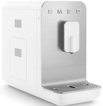 Smeg BCC11WHMEU, automática express, 19 bares de presión, 4 especialidades de café, depósito de agua de 1,4 litros, Blanco