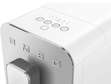 Smeg BCC11WHMEU, automática express, 19 bares de presión, 4 especialidades de café, depósito de agua de 1,4 litros, Blanco