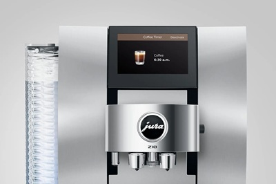 JURA Z10 Aluminium White, cafetera superautomática, pantalla táctil de 4,3", intensidad ajustable, 5 niveles de molienda, acero inoxidable
