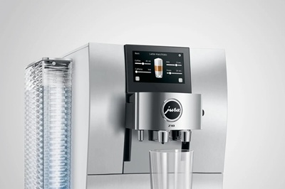 JURA Z10 Aluminium White, cafetera superautomática, pantalla táctil de 4,3", intensidad ajustable, 5 niveles de molienda, acero inoxidable