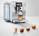 JURA Z10 Aluminium White, cafetera superautomática, pantalla táctil de 4,3", intensidad ajustable, 5 niveles de molienda, acero inoxidable