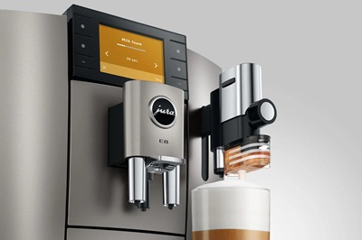 JURA E8 Midnight Silver, cafetera superautomática, pantalla a color de 3,5", 7 niveles de molienda