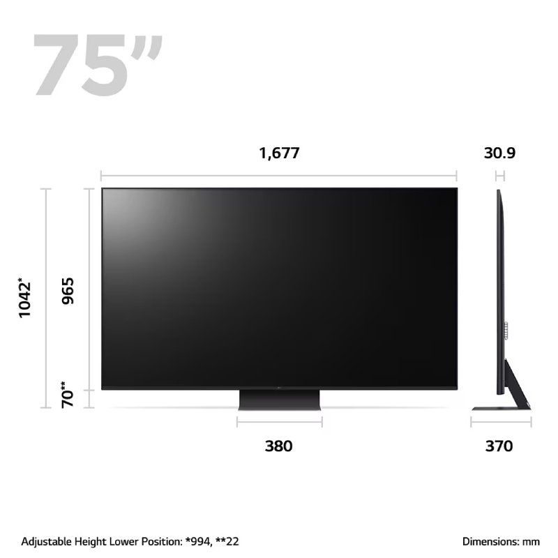 TV LG UR91 4K LED 75"