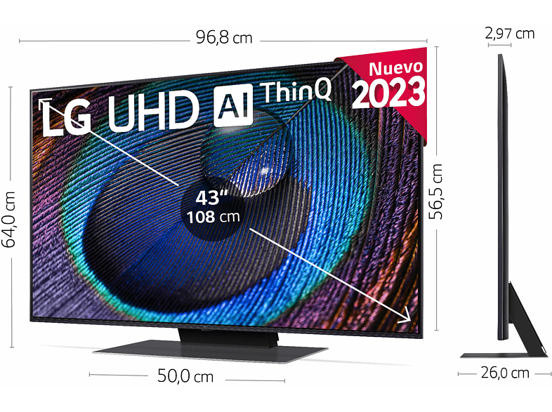 TV 43" LG UHD 4K UR91