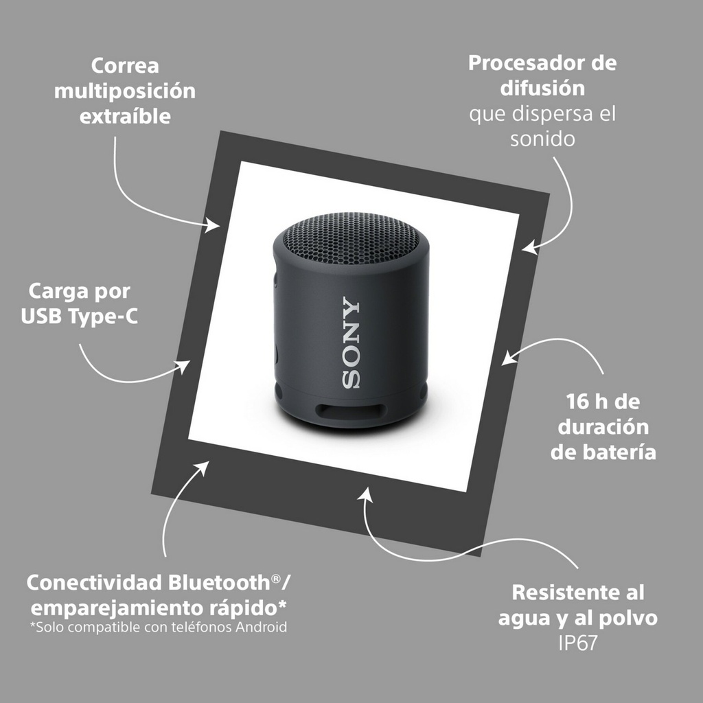 ALTAVOZ SONY BT SRSXB13B IP67