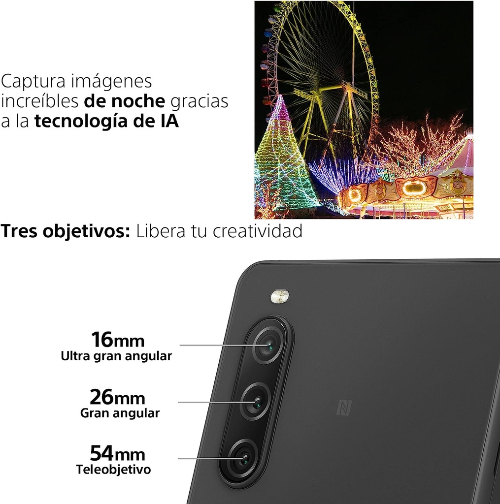 Sony Xperia 10 V 6GB 128 GB Negro Móvil libre XQDC54C0B.